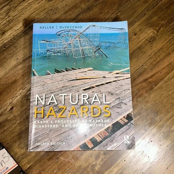 KELLER DEVECCHIO NATURAL HAZARDS Earth’s Processes 4th edition Book Routledge - Picture 1 of 12